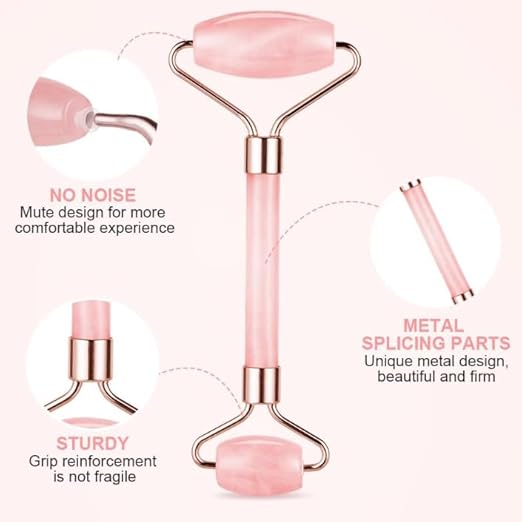 Facial Massage Roller and Gua Sha Set – Cooling Skin Care Tools for Relaxation & Beauty Rituals